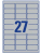 Avery L6011-100 etiket Rechthoek Permanent Zilver 2700 stuk(s)