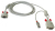 Lindy Combined KVM cable, 2m cavo per tastiera, video e mouse Grigio