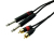 Contrik 2 x 6.35mm TS/2 x 6.35mm M/M 3m Audio-Kabel Schwarz, Rot