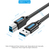 Vention USB 3.0 A Male to B Male Cable 2M Black PVC Type