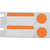 Brady THT-306-494-3-OR Druckeretikett Orange, Weiß Selbstklebendes Druckeretikett