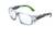 Schutzbrille 5x9, klar Rahmen: anthrazit/grün, Scheibe: PC (AF / AS / UV)