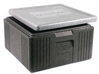 Thermobox grau/schwarz 21 l außen 40x40x22 cm aus schwarzem und grauem EPP, mit