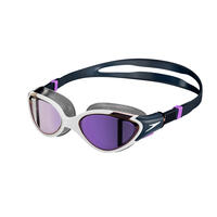 Women's Swimming Goggles Speedo Biofuse 2.0 Blue Dark White MiRRor Lenses - UNIQUE