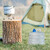 Relaxdays Wasserkanister faltbar 4er Set 10L, Oval mit Hahn, Haltegriff, Camping Faltkanister BPA frei, lebensmittelecht