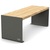 Kube Design Wood and Steel Bench - 1200mm Length - RAL 3020 - Traffic Red - Light Oak