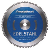Metallkraft 3853503 Ø 355 x 2,4 x 25,4 mm Sägeblatt für Edelstahl