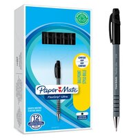 Paper Mate Flexgrip Ultra Ballpoint Pen 1.0mm Tip 0.4mm Line Black (Pack 12)