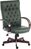 Warwick Antique Style Bonded Leather Faced Executive Office Chair Green - B8501GR -