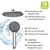 WENKO Duschsystem Watersaving Chrom, Einfacher Anschluss an bestehende Armatur oder Wandanschlussbogen