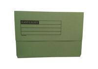 ValueX Document Wallet Manilla Foolscap Half Flap 250gsm Green (Pack 50)