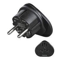 4 Power Plug Adapter Universal Black Egyéb