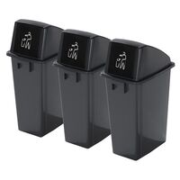 Robust recyclable waste collector with lid