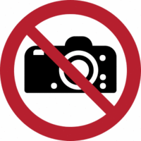 Sicherheitspiktogramm - Fotografieren verboten 200mm