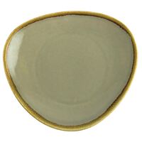 Olympia Kiln Triangular Plate in Beige Made of Porcelain 280(�)mm / 11"