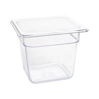 Vogue 1/6 Gastronorm Container Made of Clear Polycarbonate - 2.3L