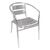 Bolero Stacking Chairs Made of Aluminium - Outdoor Use 735X530X580mm Pack of 4