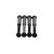 Intersteel patenboutjes met huls [4x] - M4x35 mm - zwart