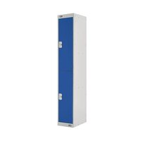 Two Compartment Locker 300x300x1800mm Blue Door MC00007