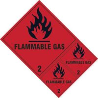 Flammable gas class 2 labels