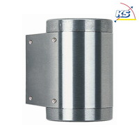 Außenwand-Strahler Typ Nr. 2151 - 2-seitig breit/breit, IP44, 2x G9 QT14 max. 60W, Edelstahl / Sicherheitsglas