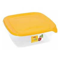 Ételtartó doboz CURVER Fresh&Go szögletes műanyag 0,8L sárga