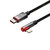 Kabel przewód kątowy MVP 2 z bocznym wtykiem USB-C / iPhone Lightning 2m - czerwony