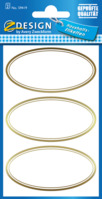 Marmeladen-Etiketten, Papier, goldener Rahmen, gold, 6 Aufkleber