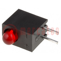 LED; inscatolato; rosso; 3mm; Nr diodi: 1; 20mA; 60°; 2÷2,5V