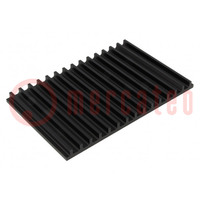 Heatsink: extruded; grilled; black; L: 100mm; W: 159mm; H: 10mm