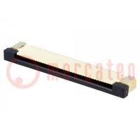 Connector: FFC/FPC; PIN: 40; horizontal,top contacts,ZIF; SMD