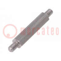 Screwed spacer sleeve; 35mm; Ext.thread: M5; hexagonal