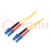 Üvegszálas patch cord; LC/UPC,kétoldalas; 1m; sárga; Bem: LC/UPC