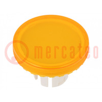 Actuator lens; 22mm; 61; transparent,yellow; plastic; Ø19.7mm