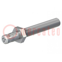 Connector: 6mm banana; plug; Connection: M6,screw; 50mm; Medical