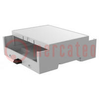 Enclosure: for DIN rail mounting; Y: 90mm; X: 87.7mm; Z: 32mm; grey