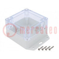 Enclosure: multipurpose; X: 90mm; Y: 90mm; Z: 60mm; ZP; polycarbonate