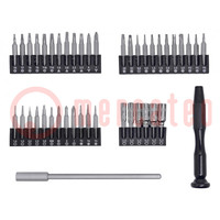 Kit: screwdriver bits; ESD; 44pcs.