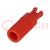 Knob; shaft knob; red; Ø6x12mm; for mounting potentiometers