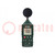 Meter: sound level; LCD; Sound level: 35÷130dB; 167x45x20mm; 160g