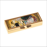 Gyógyszertartó doboz Fridolin Klimt ´A csók´ 7 napos, fém, aranyszínű