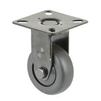 Bockrolle Gabel aus Stahlblech, Radkörper: Kunststoff schwarz, Kugellager, Tragfähigkeit: 50 kg, Durchmesser: 50 mm
