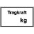 Tragkraft..kg Hinweisschild Betriebskennz. zur Selbstbeschriftung, Alu, 25x15 cm