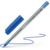 Kugelschreiber Tops 505, Kappenmodell, M, blau, Farbe des Schaftes: transparent