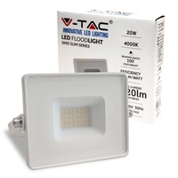 V-TAC FOCO LED EXTERIOR 20W CHIP SAMSUNG - [ÚLTIMA GENERACIÓN] - LUZ 4000K BLANCO NEUTRO - 1620 LUMEN - PROYECTOR LED EXTERIOR I