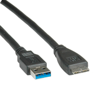 ROLINE 11.02.8874 USB kábel 2 M USB 3.2 Gen 1 (3.1 Gen 1) USB A Micro-USB A Fekete