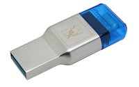 Kingston Technology MobileLite Duo 3C czytnik kart USB 3.2 Gen 1 (3.1 Gen 1) Type-A/Type-C Niebieski, Srebrny