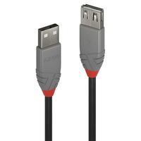 Lindy 36700 USB-kabel 0,2 m USB 2.0 USB A Zwart, Grijs