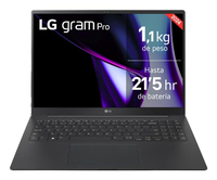 LG Gram Pro 16Z90SP-K.AD75B ordenador portatil Intel Core Ultra 7 155H Portátil 40,6 cm (16") WQXGA+ 32 GB DDR5-SDRAM 512 GB SSD Wi-Fi 6E (802.11ax) Windows 11 Home Negro