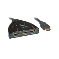 Secomp 14993565 câble HDMI 3x HDMI A socket 1x HDMI A plug Noir